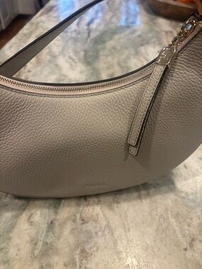 Furla Pebbled Leather Crossbody in Light Beige